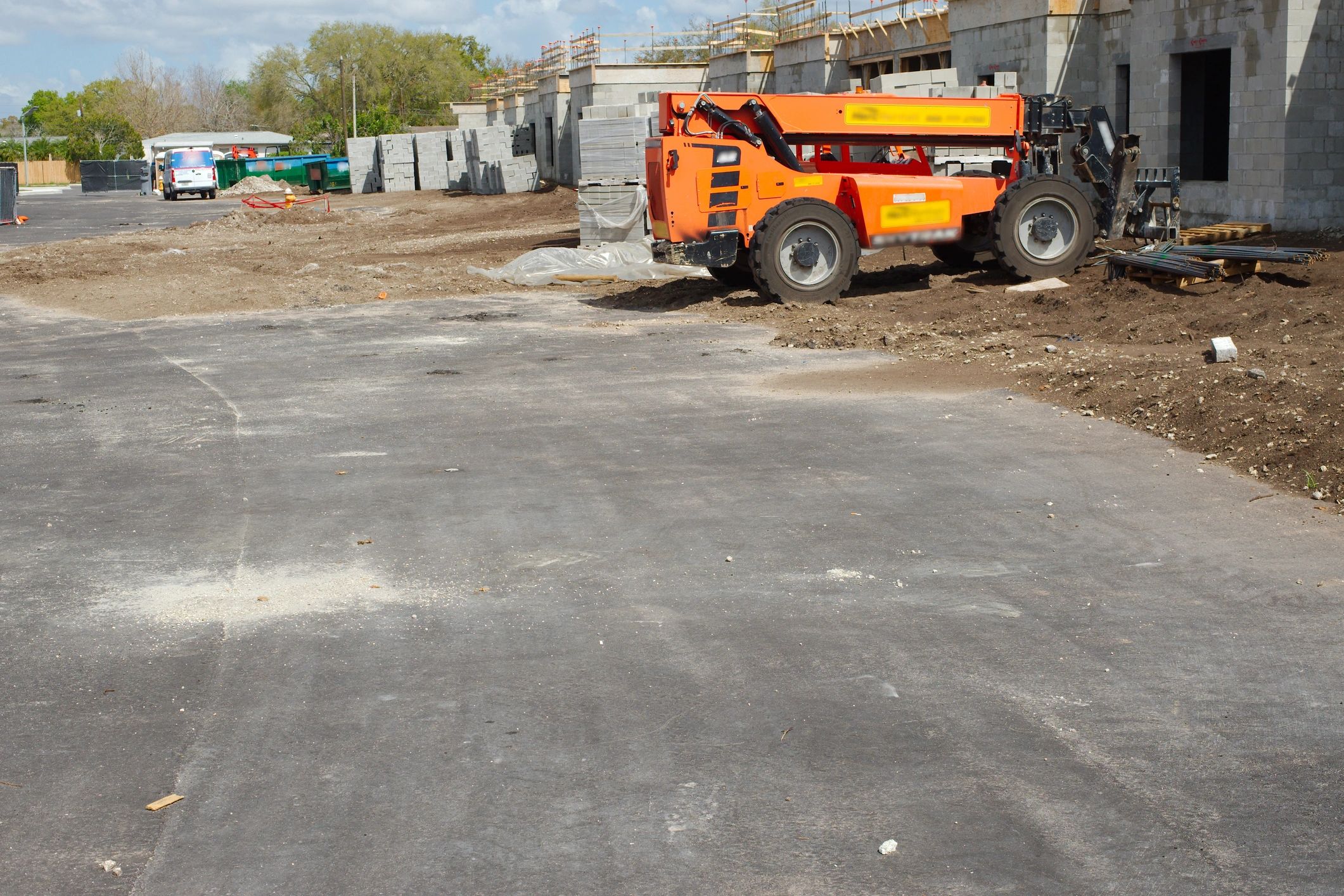 Residential construction site in progress